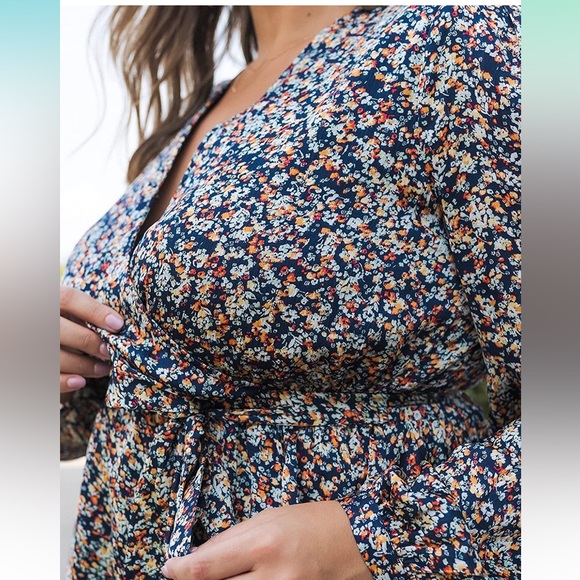 NWOT The Drop Women's Floral Print Wrap Top by @caralynmirand - Picture 5 of 5